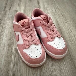 Nike Pink and White Sneakers Classic Design